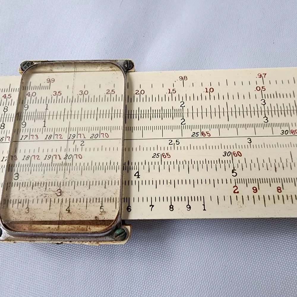 Keuffel & Esser Slide Rule w/ Leather Case Vintage K&E 307310 Darmstadt System - Picture 7 of 8